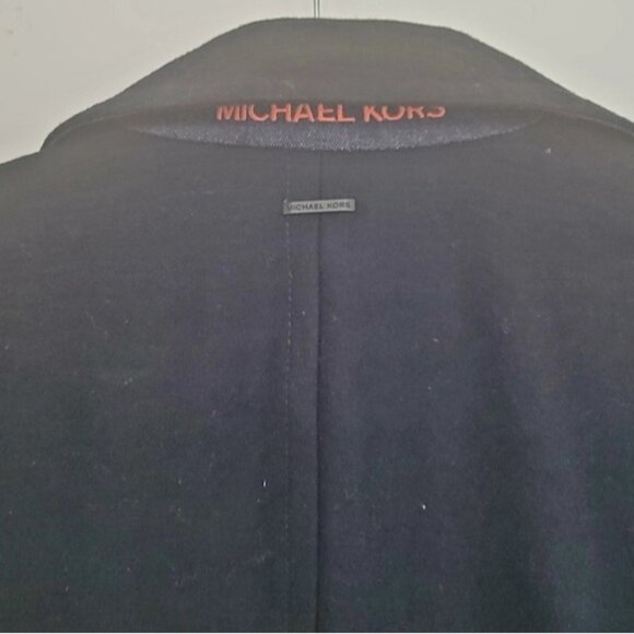 Michael Kors Men's Wool Pea Coat Dark Navy Blue Large Double 💗💗💗💗💗💗💗💗💗 - Picture 9 of 10